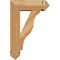 Ekena Millwork Funston Arts and Crafts Rough Sawn Bracket w/ Offset Brace, Western Red Cedar, 6"W x 16"D x 24"H BKT0604X16X24FST03RWR - alternate 2